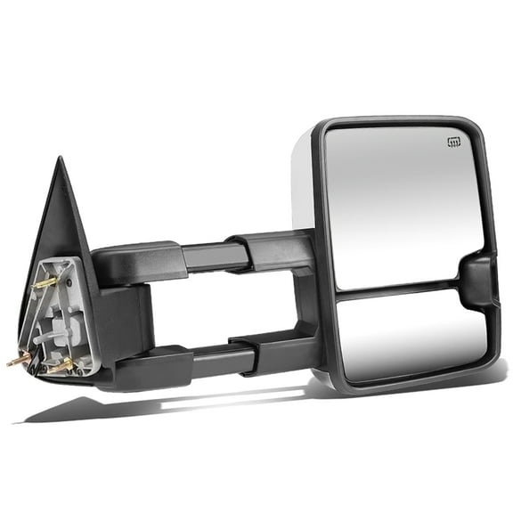 DNA Motoring TWM-015-T999-CH-SM-R For 2003 to 2006 Chevy Tahoe / GMC Yukon Chrome Powered Heated LED Turn Signal Tow Towing Mirror (Right / Passenger)