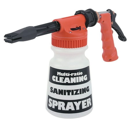 Gilmour Multi-Ratio Foamaster II Cleaning Gun, Rear Trigger, Plastic Head, Quart