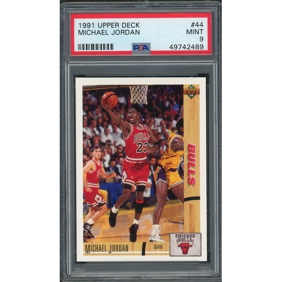 Michael Jordan 1991 Upper Deck Basketball Card #44 Graded PSA 9 MINT