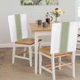 thumbnail image 5 of Sage Green Striped Chair Back Covers, Removable Chair Covers for Dining Chairs Set of 4, Washable Chairs Slipcovers Back Seat Protector for Wedding Party 19"x20", 5 of 9
