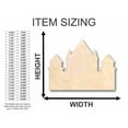 thumbnail image 2 of Unfinished Wood Castle Shape - Middle Ages - Craft - up to 46" DIY 5" / 1/2", 2 of 3