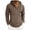 Brown, variant on Mens Linen Hoodies Shirts Quarter Button Drawstring Long Sleeve Summer Hoodies Pullover Casual Lightweight Summer Beach Tops