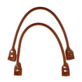 thumbnail image 2 of 1 Pair Brown Leather Handbag Bag Strap Accs Detachable Replacements, 2 of 5