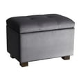 thumbnail image 1 of CorLiving Asha Small Velvet Tufted Upholstered Rectangular Indoor Ottoman with Storage, 1 of 9
