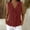 Red, variant on CYMMPU Women's Sleeveless Ruffle Linen Tank Top, V Neck Tie Front Button Flowy Peplum Hem Summer Blouse Black S