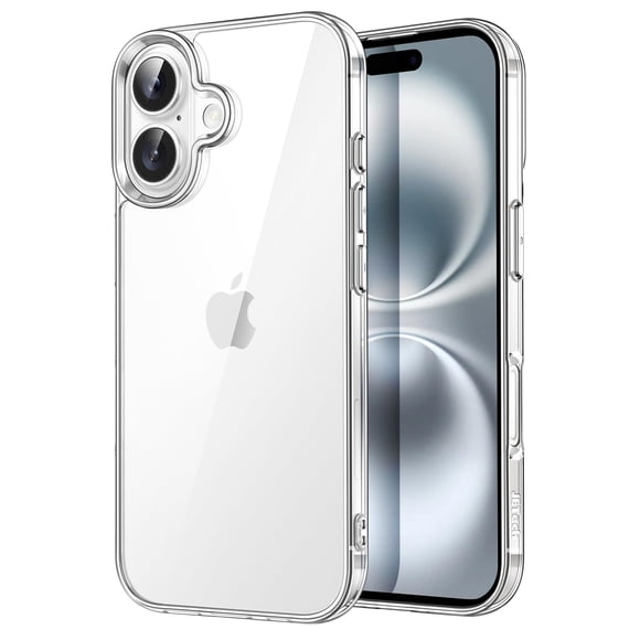 Funda JeTech para iPhone 16 de 6.1 pulgadas a prueba de golpes, transparente