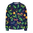 thumbnail image 4 of Craaazy Mardi Gras Shirts for Women Casual Long Sleeve Carnival Pullover Tops Gifts, 4 of 6