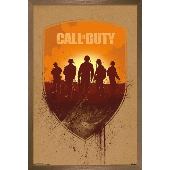 Call of Duty: WWII - Shield Wall Poster, 22.375" x 34", Framed