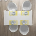 thumbnail image 4 of Ambesonne Yellow and White Place Mats Set of 4, Retro Curves, Standard Size, Yellow White, 4 of 4