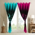 thumbnail image 4 of Erosebridal Geometric Honeycomb Curtains Blackout Neon Pink Teal Black Striped Curtains & Drapes Bedroom,Gradient Ombre Window Curtains Beehive Hexagon Window Treatments, 4 of 6