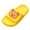Yellow, variant on Kids Slide Sandals Girl's Thong Sandals Summer Beach Vacation Slides Metal Open Toe Slip on Cute Flat Sandals Size 1(Orange,1 Little Kid)