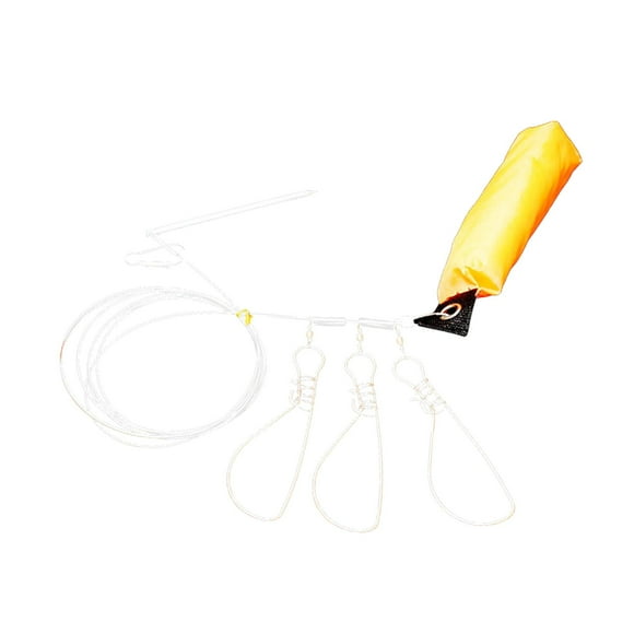 Fishing Stringer Live Fish Lock Portable with Float Heavy Duty Kayak Fish Stringer for Kayak Big Fish Wire Fish Lock for Bass Fishing Gear 3 Snaps