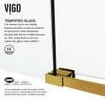 thumbnail image 4 of VIGO Elan 56 to 60 in. W x 74 in. H Frameless Sliding Shower Door in Matte Brushed Gold with 3/8 in. (10 mm) Clear Glass, 4 of 15