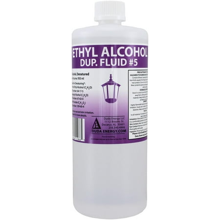 Duda Energy Denatured Ethanol 200-Proof Ethyl Alcohol with Isopropyl Alcohol (IPA) and N-Propyl Acetate, 950ml