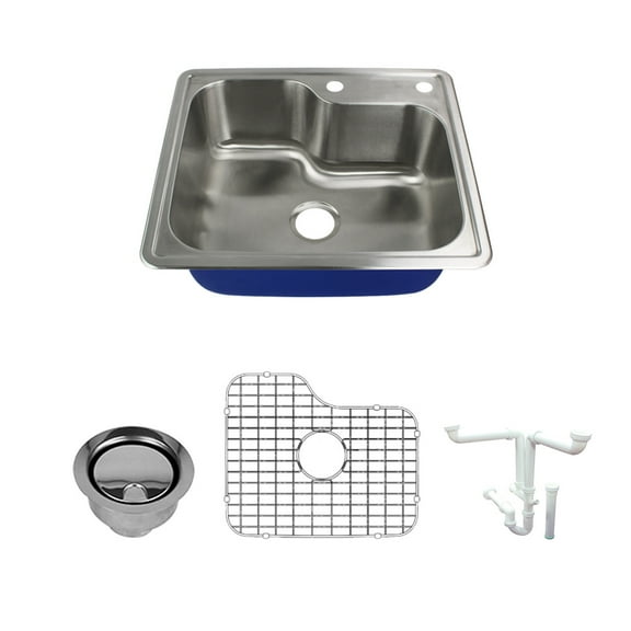Transolid K-Mtso25229-Mr2 Meridian 25" Drop In Single Basin Stainless Steel Kitchen Sink -