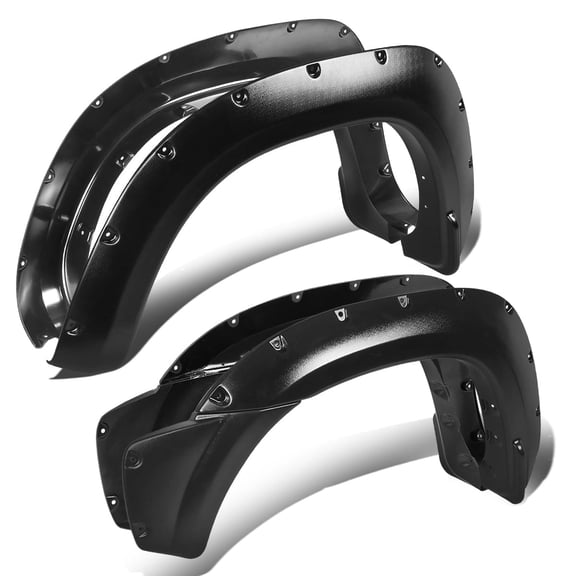 DNA Motoring Pocket-Rivet Wheel Fender Flare For 2012-2015 Toyota Tacoma 73.5" Fleetside Bed