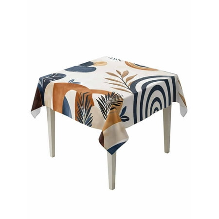 Brown Nave Blue Boho Table Cloth Modern Geometric Botanical Waterproof Tablecloth for Square Tables Reusable Washable Fabric Table Cover for Restaurant Kitchen Dining Tables 54 x54 Brown Nave Blue Boho Table Cloth Modern Geometric Botanical Waterproof Tablecloth for Square Tables Reusable Washable Fabric Table Cover for Restaurant Kitchen Dining Tables 54 x54