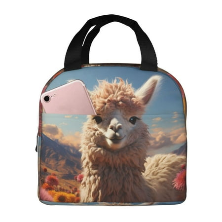 Insulated Lunch Bag for Women Men - Alpaca Mountain Meadow Leakproof Cooler Lunch Box for Women Men  Lunch Tote Bags for Work School Picnic Travel