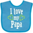 thumbnail image 3 of Inktastic I Love My Papa Hearts Boys or Girls Baby Bib, 3 of 4