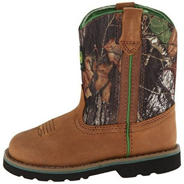 John Deere Johnny Popper Tan and Camo Infant Boots JD1188