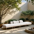 thumbnail image 3 of Meridian Furniture Laguna 142" Cream Water Resistant Fabric 4pc. Outdoor Modular Sofa, 3 of 6