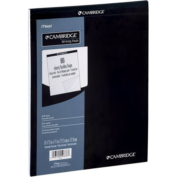 Mead Cambridge StiffBack Quad Rule Planning Pad 80 ea (Pack of 2