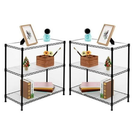 

2-Pack 3-Shelf Shelving Unit with 3-Shelf Liners Adjustable Rack Steel Wire Shelves Shelving Units and Storage for Kitchen and Garage (30W x 14D x 30H)