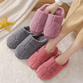 thumbnail image 2 of Pantuflas de algodón para mujer, amantes del otoño y el invierno, hogar, hogar, cálidas, antideslizantes, de felpa, fondo grueso, pantuflas de algodón para interior para hombre, 2 of 6