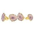 thumbnail image 1 of Godinger 70925 Round Agate Napkin Rin - Purple - Set of 4, 1 of 1