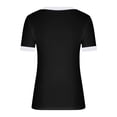 thumbnail image 6 of VBVC Women's V-Neck Color Block Basic Tops,Ladies Going Out Baseball Tees,Summer Stretchy Pullover For Women,Dark Gray,S-2XL, 6 of 8