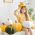 thumbnail image 5 of Halloween Pumpkin Pillow Decor, Pumpkin Plush Pillow Fleece Stuffed Pumpkins Decoration Halloween Pumpkins Throw Pillow for Couch, Soft Halloween Pumpkin Decor Gifts, 5 of 12