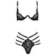 thumbnail image 4 of Gibobby Conjuntos de bragas de encaje Tanga de Encaje Nueva Ropa Interior Sexy Lencería Tanga Flor Ropa de Dormir Sujetador de Íntimos Bustier Lingerie(Negro, XXG), 4 of 5