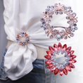 thumbnail image 3 of T-shirt Fixed Fastener Knotted Button Pin Scarf Brooches Crystal Silk Scarf Buckle Brooch Shawl Ring Clip Scarves Accessories, 3 of 4