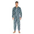 thumbnail image 6 of joogoo Snake Pattern Blue Unisex Adults Onesies Pajamas Jumpsuits L, 6 of 7