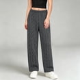 thumbnail image 2 of Kaemgyyd Women's Pajama Pants Elastic Waist Fleece Pj Bottoms Texture Loungewear Trousers Comfy Soft Straight Leg Pants（Dark Gray,One Size）, 2 of 6