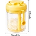 thumbnail image 2 of Ice Cube Bottle, Touch-Free 2 in 1 Ice Cube Water Bottle with Straw, Easy Press to Release Ice Tray for Home, Outdoor Picnics, Office Use Cocktail, Coffee, 2 of 6