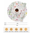 thumbnail image 6 of 13 Inch Round Placemats Set of 6, Pink Spring Floral Non Slip Heat Insulation PP Table Mats, Flowers Botanical Elegant Wooden Washable Place Mats for Kitchen Dining Party Table Decor, 6 of 7