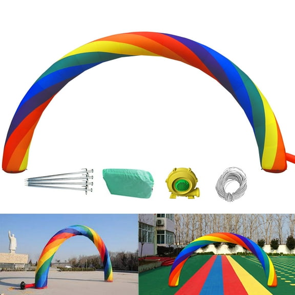 VEVOR Inflatable Rainbow Arch 26ftx10ft (8x4m) w/ 350W Motor Advertising/Party Supplies/Event Decorations/Inflatable Products