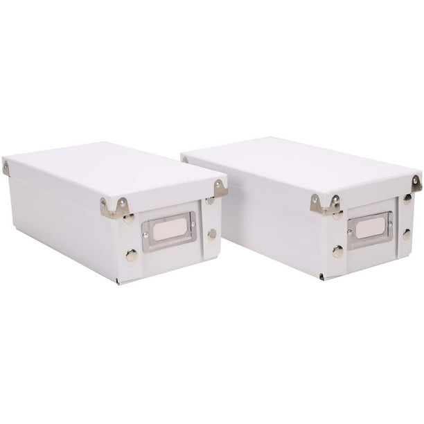 3x5 Index Card Box, White, 2 PK