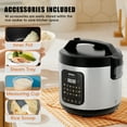 thumbnail image 2 of WHALL Digital Rice Cooker - 10-Cup Uncooked/20-Cup Cooked (5 Qt), Multi-Function with Slow Cooker, Oatmeal, Auto Keep Warm, Stainless Steel, 2 of 6