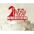 thumbnail image 1 of Mr & Mrs Wedding Cake Topper Personalized Red Cake Topper Color Option Available 5-7 Inches Wide, 1 of 1