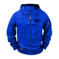 thumbnail image 1 of Vestes à Capuche pour Hommes Manches Raglan Veste à Capuche Sportive pour Hommes avec Multiples Poches, 1 of 6