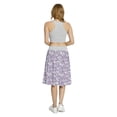 thumbnail image 5 of Women's Flowers Purple Blossoms and Olives A-line Printed Skirt Casual Wear, M, Purple Grey Lavender, by Ambesonne, 5 of 6