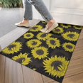 thumbnail image 4 of Black Sunflower Pattern Door Rugs,Washable Non Slip Door Mats Indoor,Decorative Door Mats,Entry Mat Indoor for Entrance,Bedroom,Kitchen,Bathroom,17"x30", 4 of 6