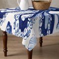 thumbnail image 4 of Navy Blue Octopus Coastal Table Cloth Waterproof Tablecloths, Nautical Summer Beach Ocean Tablecloth Dining Table Cover for Kitchen Party Tabletop Outdoor, Square Tablecloth 54x54 Inch, 4 of 9