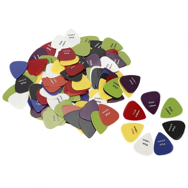 Púas De Guitarra Accesorio De Púas De Guitarra 100 Uds Púas De Guitarra Colores Surtidos Púas Para Guitarras Eléctricas Ukelele Accesorio De Pieza YLSHRF Guitar Picks Accessory
