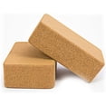 thumbnail image 1 of Cork Yoga Blocks Set of 2 - Non-Slip, Easy Grip, Supportive Surface, 1 of 4