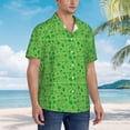 thumbnail image 5 of Goofa St Patrick's Day Hawaiian Shirt for Men, Unisex Summer Beach Casual Short Sleeve Button Down Shirts,Aloha Tropical Floral print shirt-3X-Large, 5 of 9