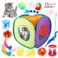 thumbnail image 2 of Juguetes de Gato Interactivos 15pcs Juguetes de Gatito Conjunto Juguetes de Gato Interactivos para Gatos Interiores Con Túnel de Gato TÚNEL TÚNEL INTERACTIVO DE GATO DE GATO, 2 of 7