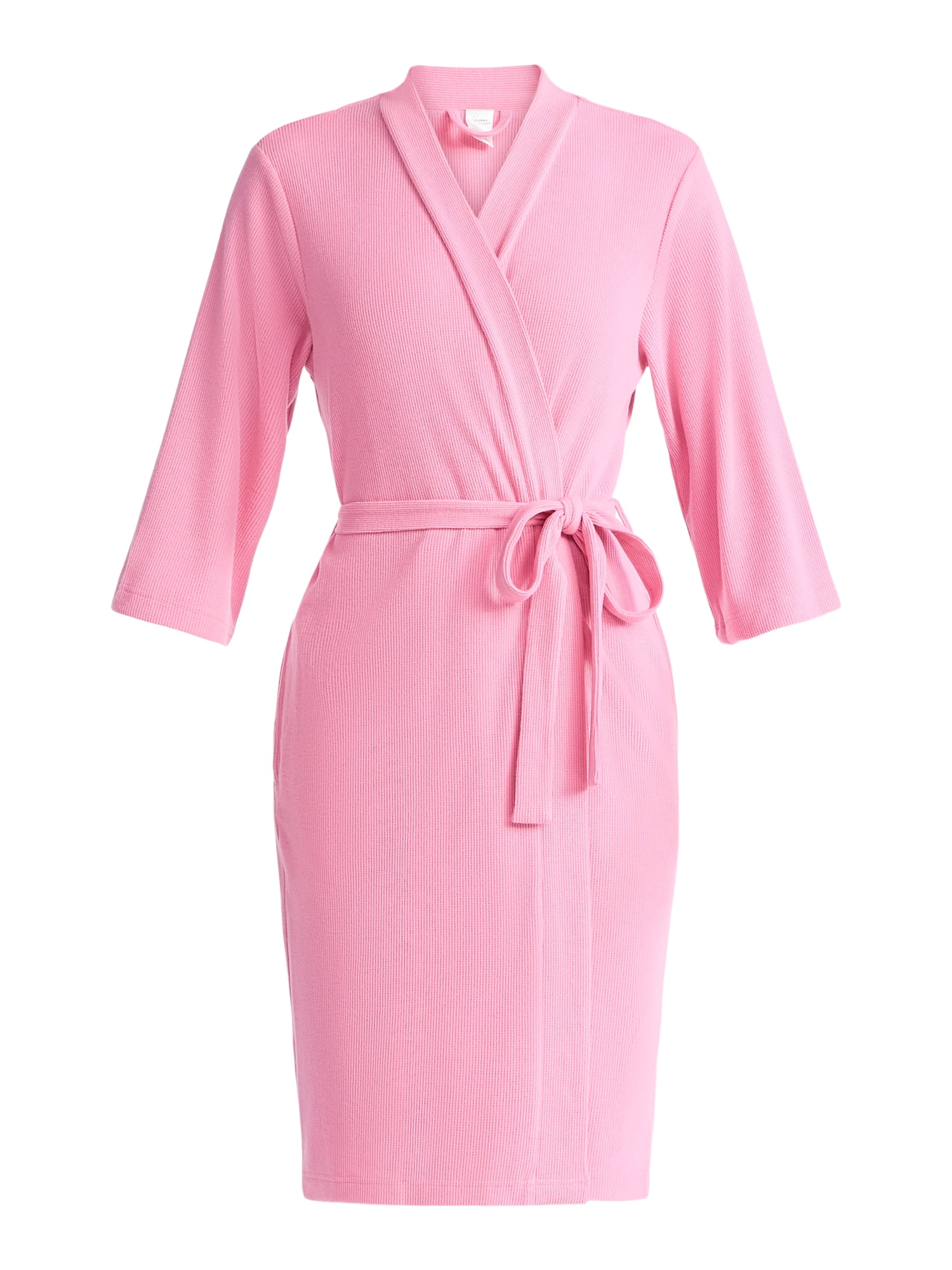 Lissome Women's and Women's Plus Size Waffle Knit Wrap Robe, Sizes S-4X